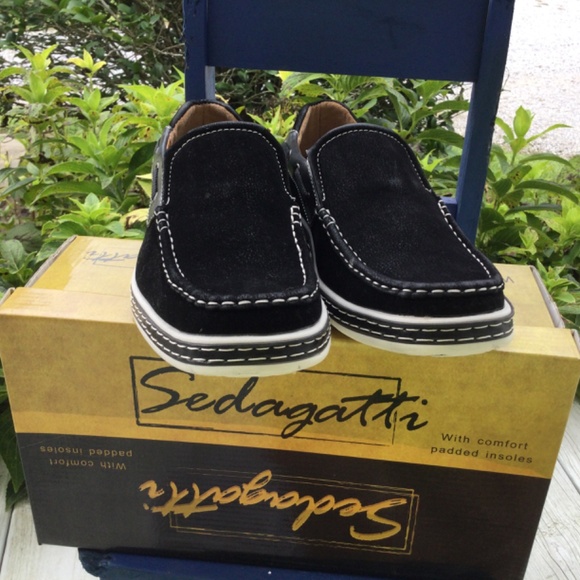 Men’s Sedagatti Casual Slip On Boat Shoes, size 7, Black - Picture 4 of 6